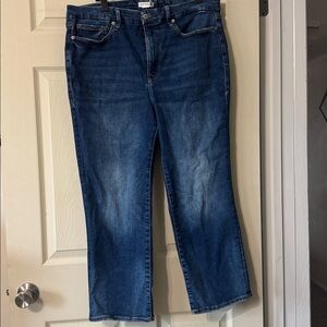 Good American Indigo Straight Leg Jeans Always Fits 14-18